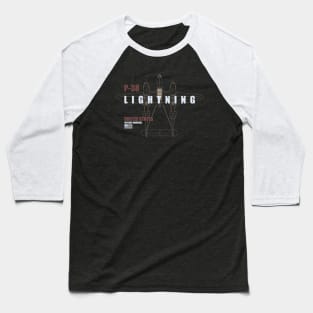 WW2 P-38 Lightning Baseball T-Shirt